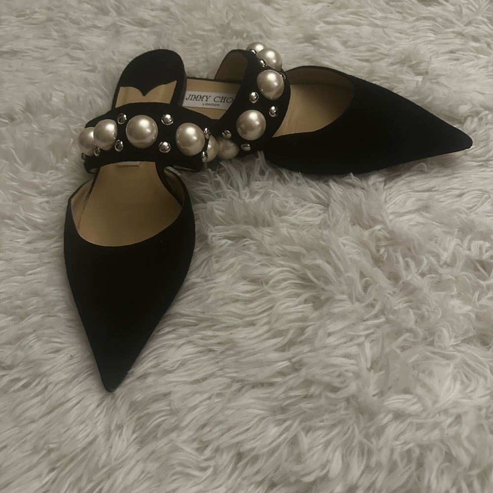 Jimmy Choo Basset pearl Flats